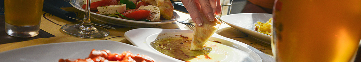 Eating Mediterranean Middle Eastern at Pita House restaurant in Alexandria, VA.